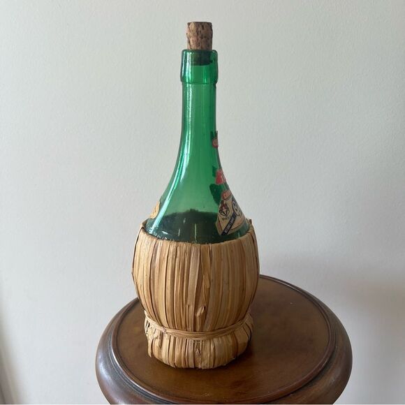 VINTAGE GIUNTI WINE BOTTLE WITH ORIGINAL RAFFIA STRAW PREOWNED - Picture 4 of 7